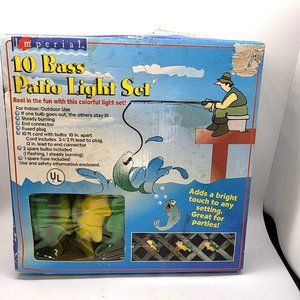 VTG Fishing Imperial Bass Fish Patio Indoor Outdoor 10' String Light Pre-Owned